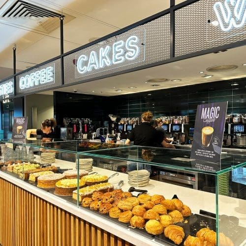 Proline counter display, food displays